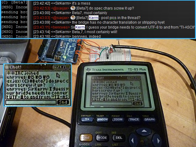 gCn-Enabled TI-83+ Calculator Joins IRC